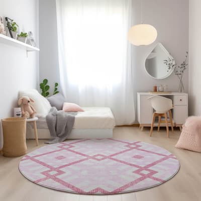 Machine Washable Indoor/ Outdoor Chantille Trellis Modern Rug