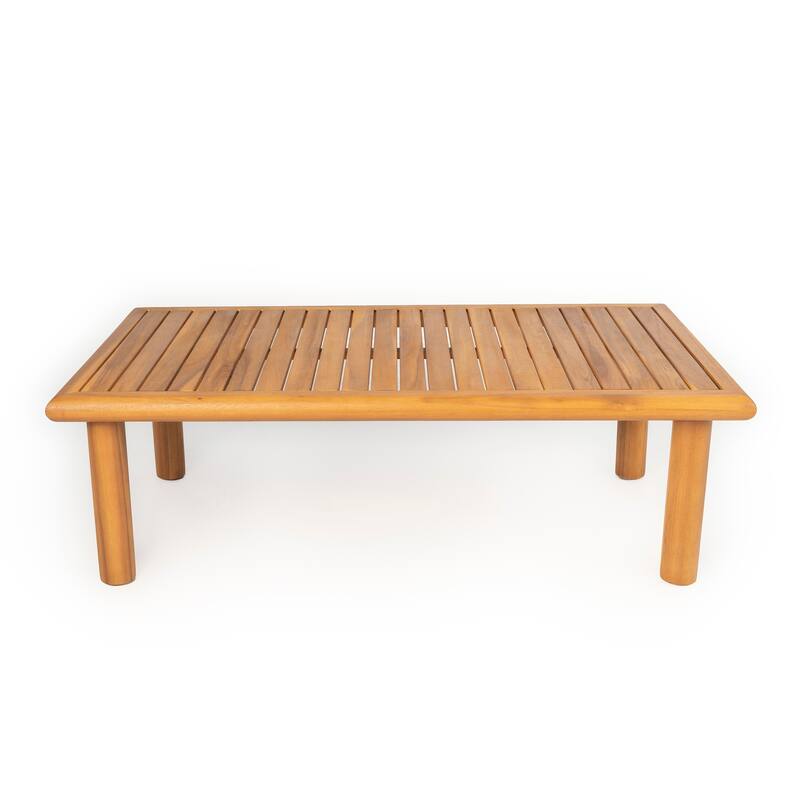 Christopher Knight Home - Gabriel 4-Piece Outdoor Acacia Wood Patio Seating Set with Water-Repellent Cushions