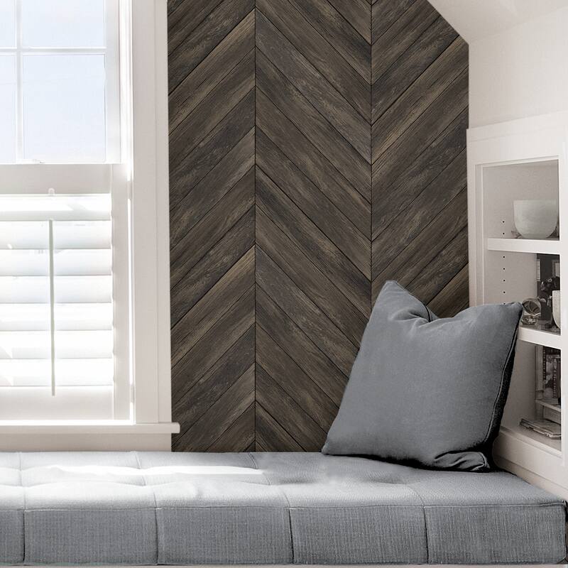 InHome Wildwood Walnut Peel & Stick Wallpaper
