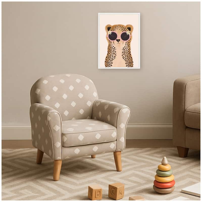 Kate and Laurel Lavish Leopard by Aislinn Simmonds Duchess Plum Framed Canvas Wall Art Print