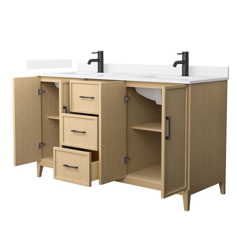 Wyndham Collection WCH717160D-QTZ-UNSMXX Elan 60" Free Standing Double