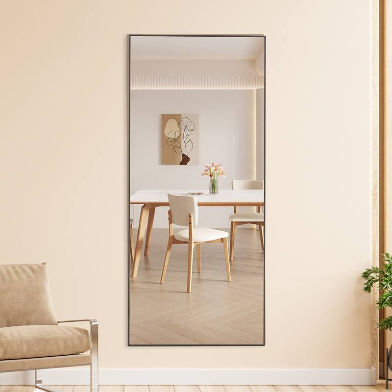 Modern, minimalist, full length mirrors, bathroom vanity mirrors, bedroom porches, clothing stores. - Gray