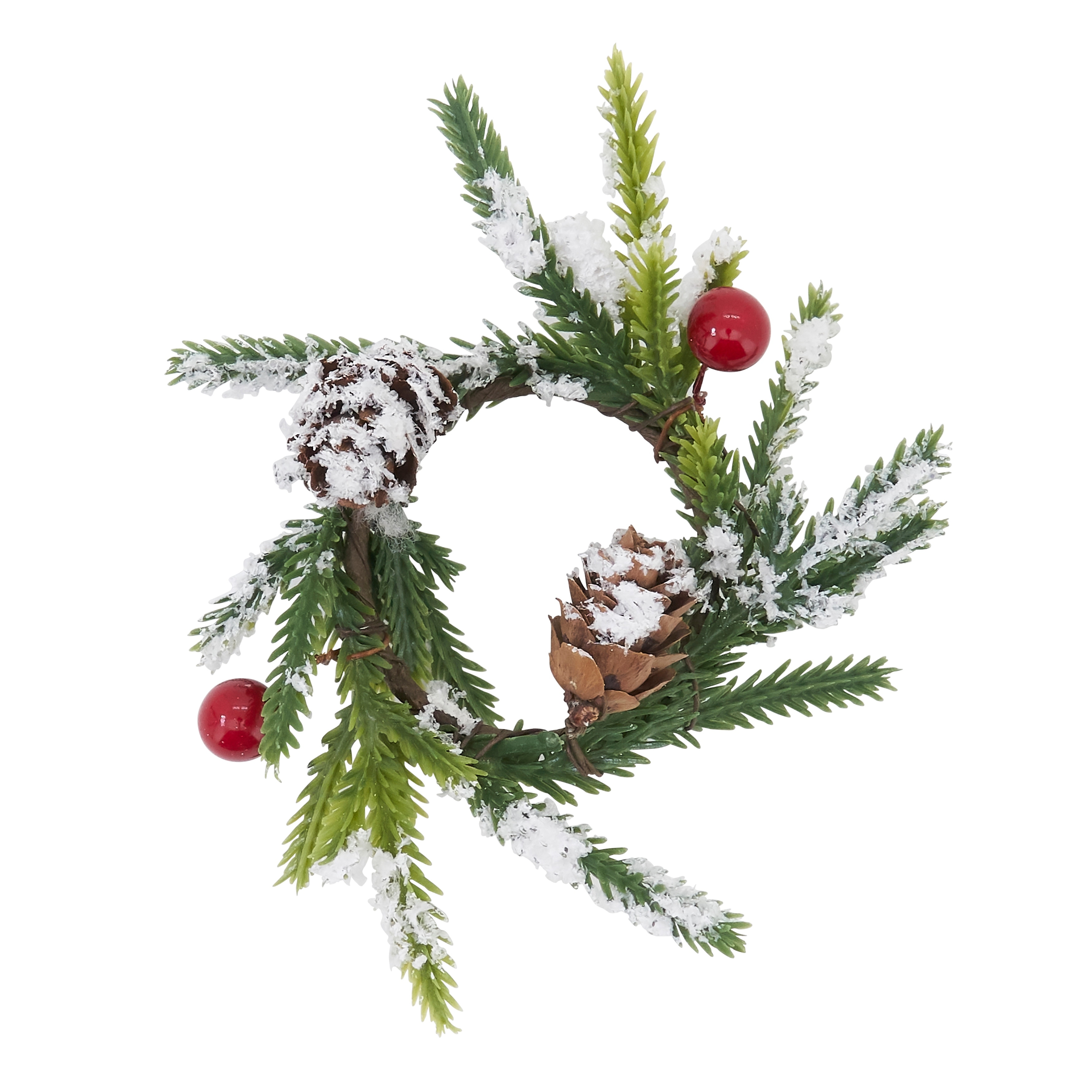Holiday Napkin Rings With Red Berry Design (Set of 4)