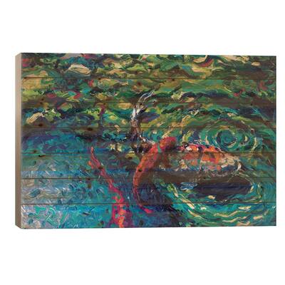 Out From Under Rocks Print On Wood by Iris Scott - Multi-Color