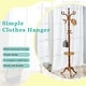 preview thumbnail 16 of 20, Roomfitters Solid Wood Coat Rack with Stainless Steel Hooks, Modern Hanger with Key Tray and Hat Storage