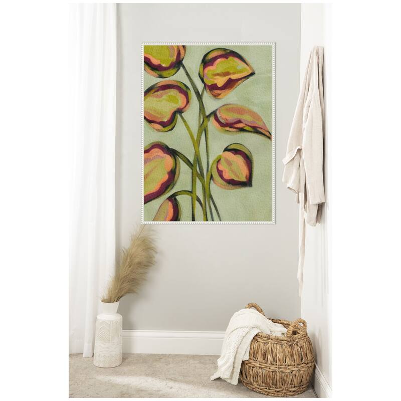 Kate and Laurel Sylvie Vibrant Foliage Framed Canvas by Nikita Jariwala