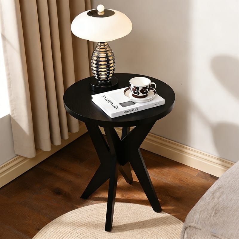 Round Solid Wood Coffee Table