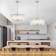preview thumbnail 30 of 46, 5-Light Modern Candlestick Hanging Linear Chandelier Lighting with Glass Sheet for Kitchen Island