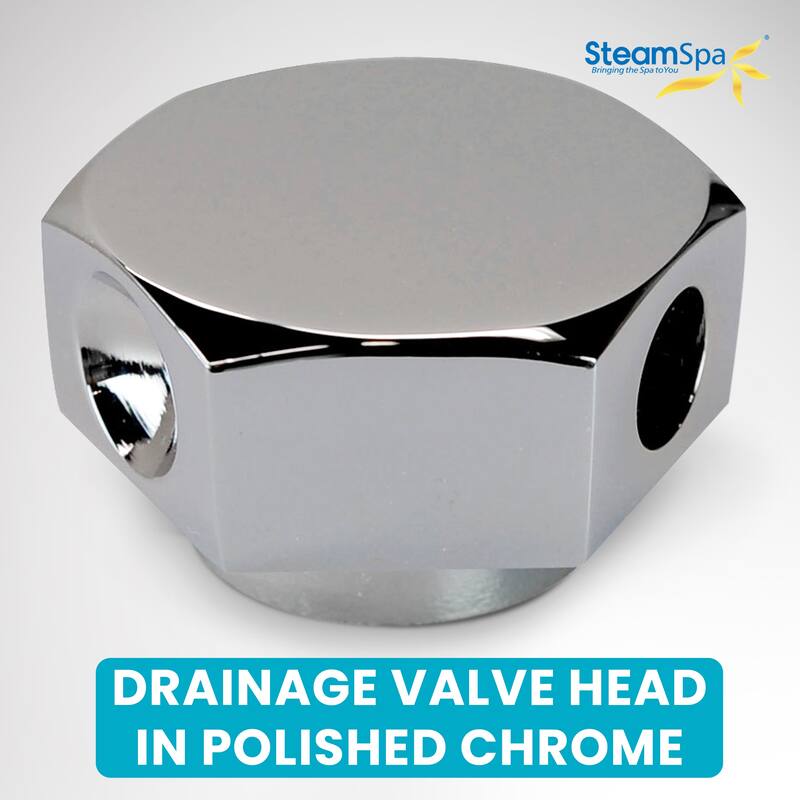 SteamSpa Drainage Valve Head in Polished Chrome