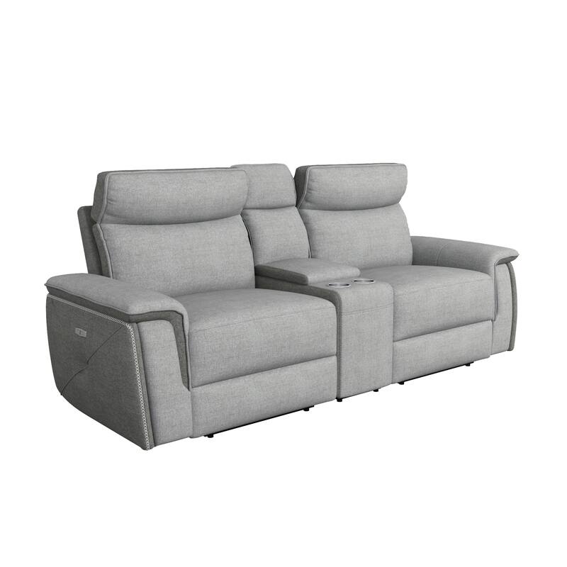 Blythe Power Double Reclining Loveseat with Console