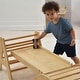 preview thumbnail 4 of 11, Maple - Wood Small Triangle Climbing Set with Ladder Slide and Rocker - Natural