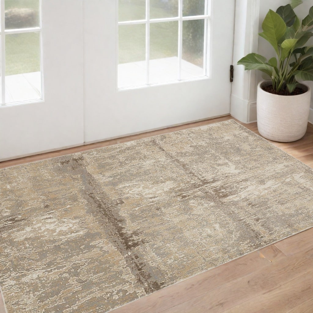 Telek Abstract Area Rug By HomeRoots - 2' x 3'