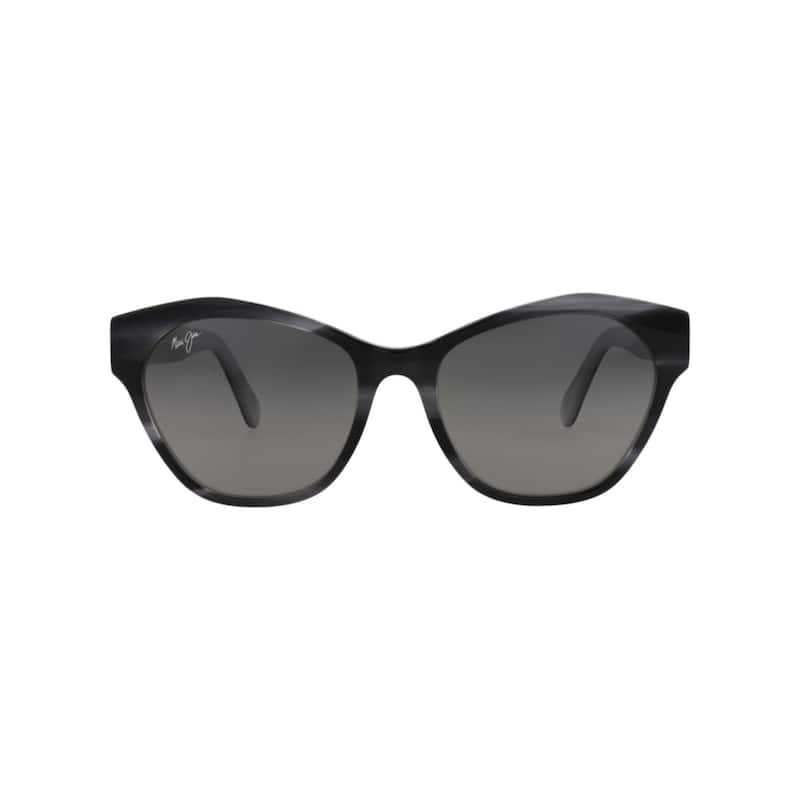 Maui Jim Cat Eye-Frame Acetate Sunglasses - Black Black Grey - Black - Grey Lens