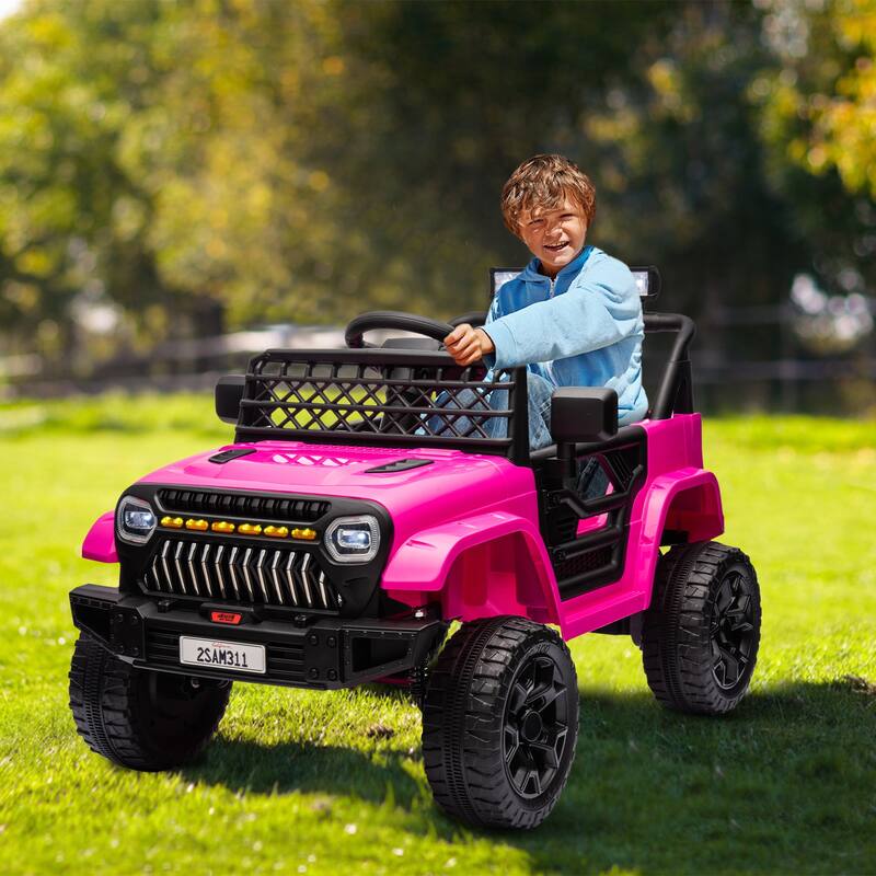Electric 4 Wheel Vehicle Toy, Truck 12V Kids Ride on Car for Toddlers