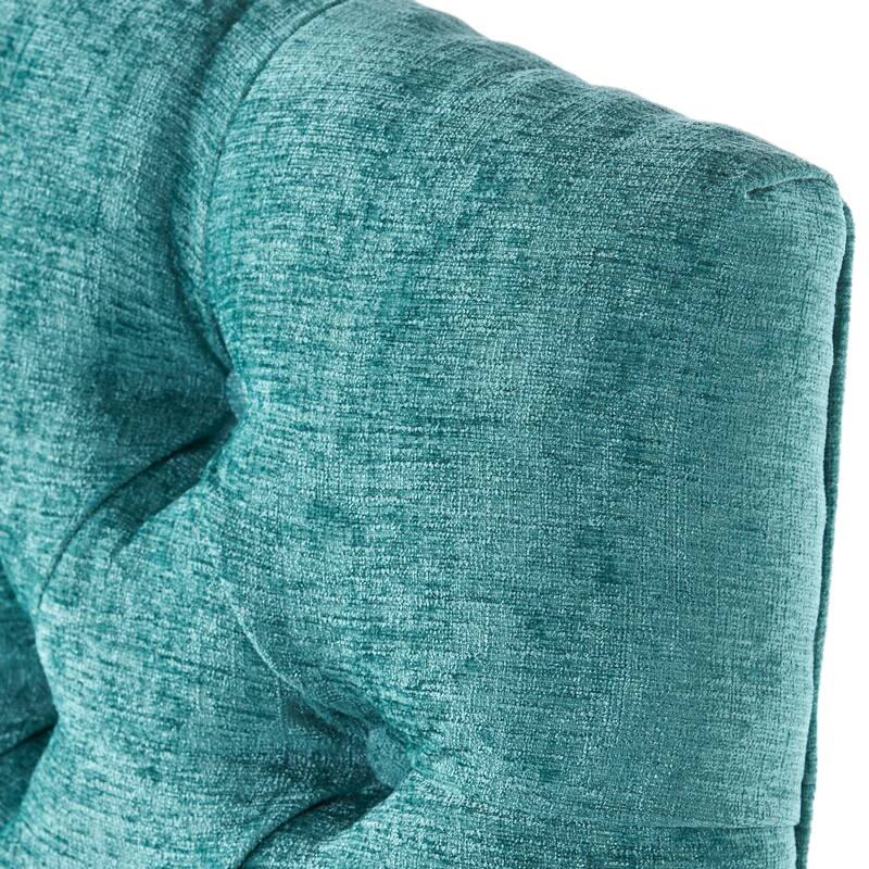 Modern Set of 2 Dining Chairs with Tufted Diamond-Stitched Backrest, Padded Seat, Solid Wood Legs for Dining Room, Living Room