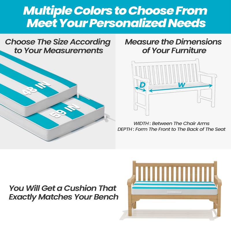 Outdoor Settee Bench Seat Cushion Patio Swing Cushion Loveseat Cushion