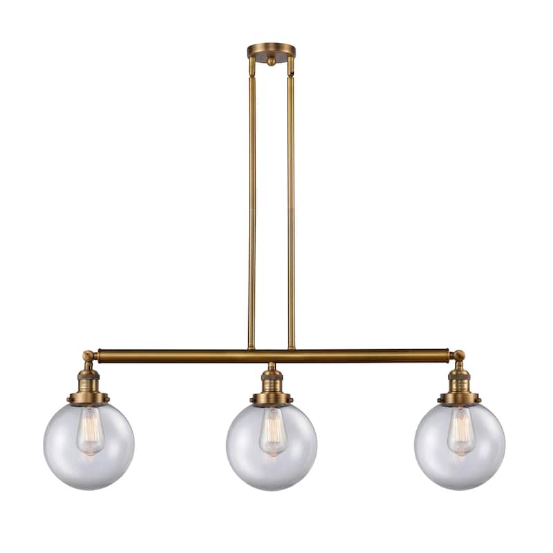 Innovations Lighting 213-13-41 Beacon Linear Beacon 3 Light 41" Wide - Brushed Brass / Clear