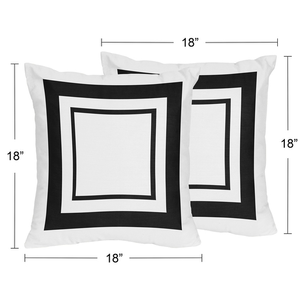 White pillow online with black border