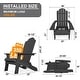 preview thumbnail 3 of 44, WINSOON 3-Piece All Weather HIPS Outdoor Folding Adirondack Chairs and Table Set