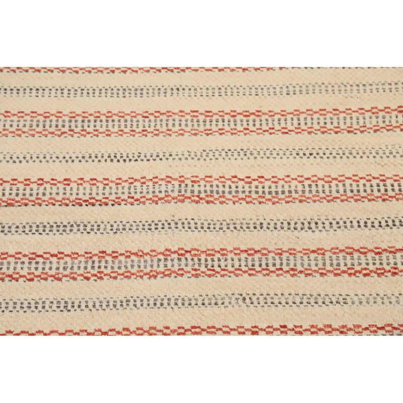 Geometric Striped Oriental Gabbeh Kashkoli Area Rug Wool Hand-knotted - 2'7" x 4'1"