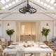 preview thumbnail 17 of 15, 20" Outdoor Ceiling Fan with Light, 6-Speed Reversible Motor, Waterproof Caged Fan for Patio, Gazebo, Kitchen.