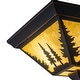 preview thumbnail 8 of 9, Yosemite Bronze Rustic Tree Square Indoor Outdoor Flush Mount Ceiling Light - 14-in W x 5.75-in H x 14-in D