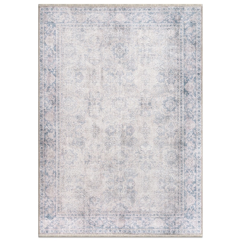 World Rug Gallery Transitional Distressed Vintage Machine Washable Area Rug
