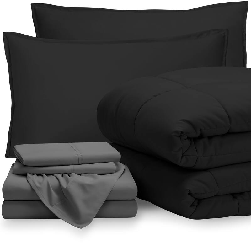 Bare Home Bed-in-a-Bag Down Alternative Comforter & Sheet Set