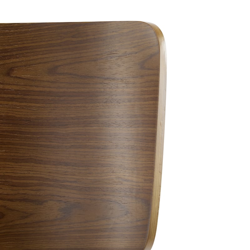 Set of 2 Solid Wood Bar Stools with Ergonomic Curved Backrest and Seat