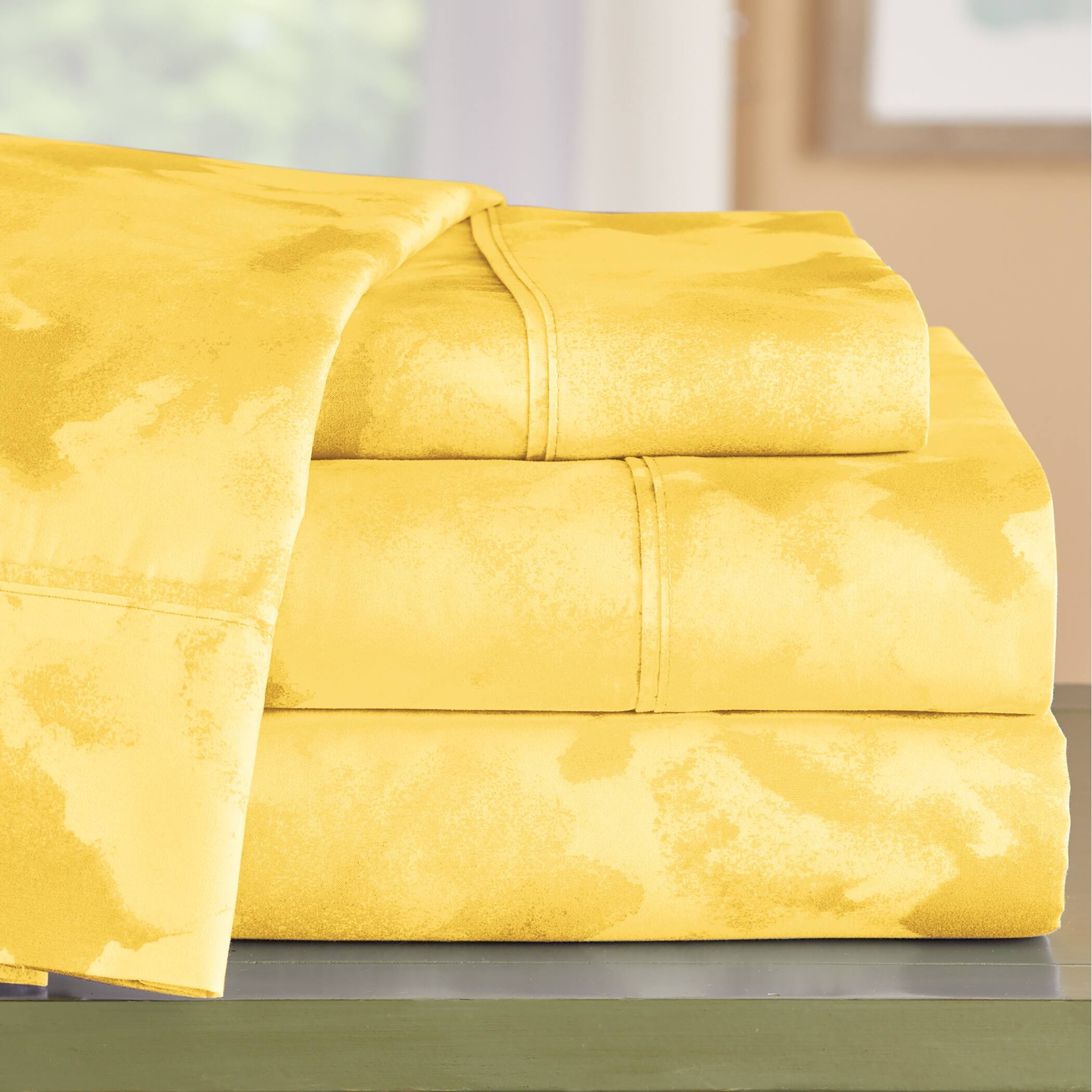 Bed Tite Watercolor Nonslip Microfiber Sheet Set On Sale Bed Bath