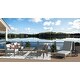 preview thumbnail 12 of 10, Homestyles Sustain Gray Wood Outdoor Coffee Table - 46" x 26" x 16"