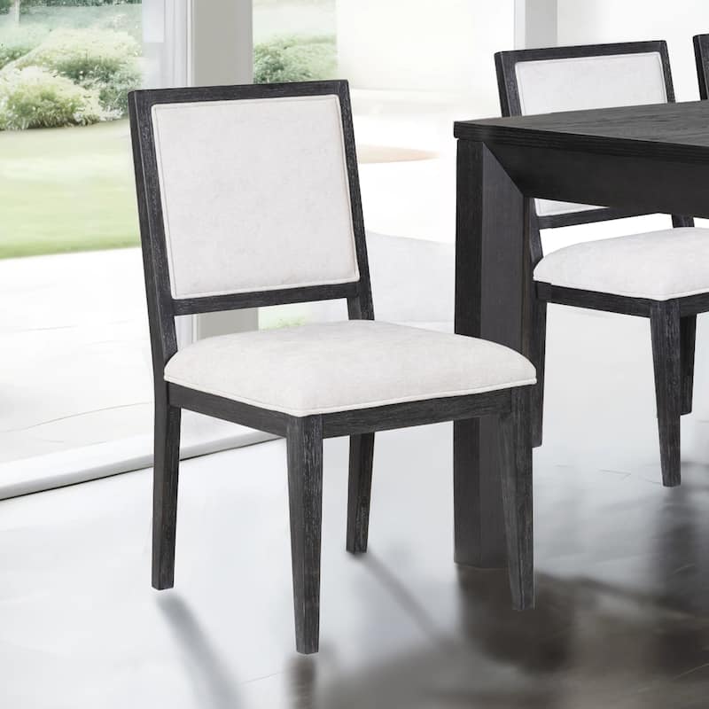 Furniture of America Durem Modern Solid Wood Padded Side Chairs (Set of 2)