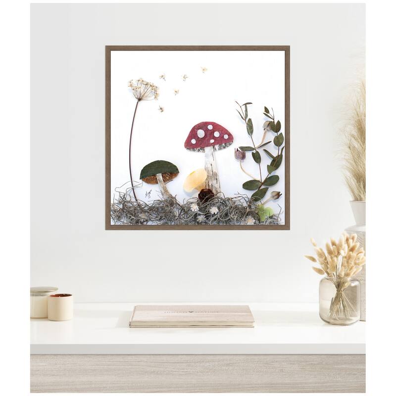 Kate and Laurel Mushroom No. 2 by Madeline Jeppesen Framed Canvas Wall Art Print