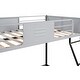 preview thumbnail 9 of 11, Sturdy Twin Over Full Bunk Bed with Guardrails and Wood Slats