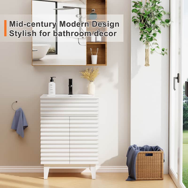 Bathroom Vanity Set W/Drop in Sink Faucet Cabinet Combo