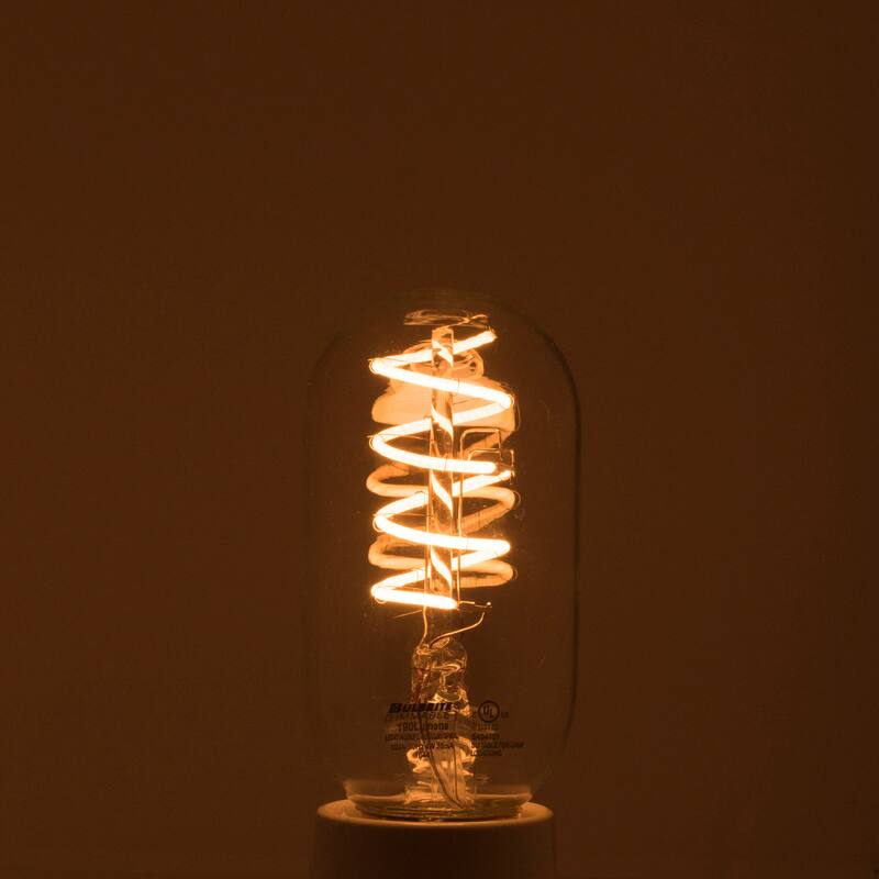 Bulbrite Pack of (2) 4 Watt Dimmable Antique Nostalgic Curved Filament LED Bulb