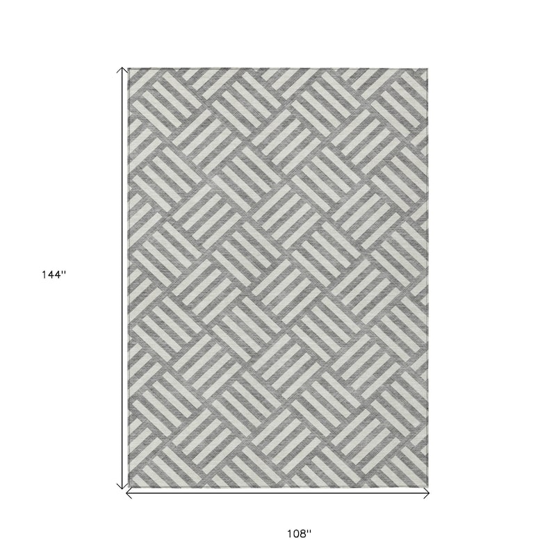 HomeRoots Geometric Transitional Rectangle Outdoor Rug