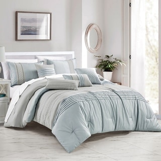 Home Bedding Complete Luxury 7 Piece Full/Queen/King Comforter Set with Shams. 