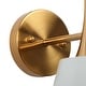 preview thumbnail 9 of 14, Nisa Modern Gold 2-Light Bathroom Vanity Light White Gold Wall Sconce - L 14" x W 7.9" x H 8.5"