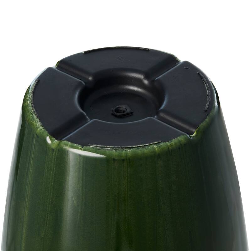 Glitzhome 23.5"H Set of 2 Oversized Gradient Blue/Green Tall Plastic Planter