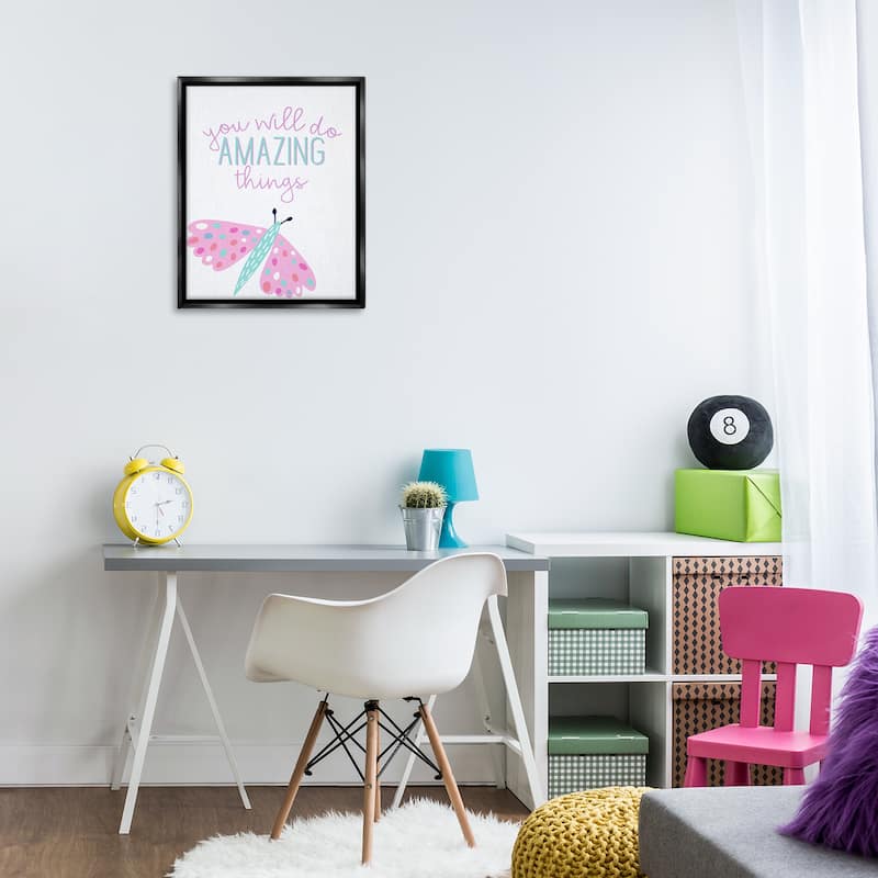 Stupell You Will Do Amazing Things Framed Floater Canvas Wall Art Design By Kim Allen