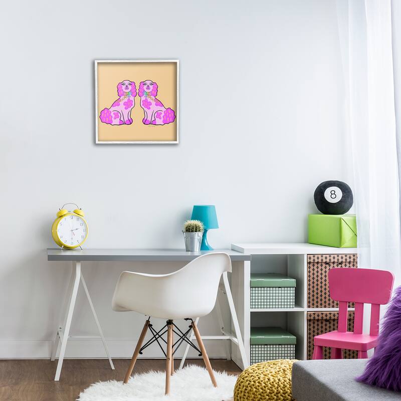 Stupell Funky Glam Pooches Framed Giclee Art Design By Katie Conley