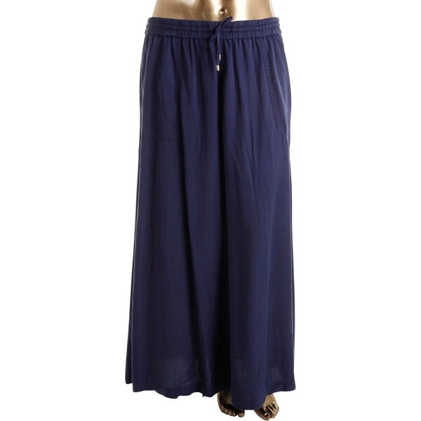 Lauren Ralph Lauren Womens Maxi Skirt Side Split Pockets