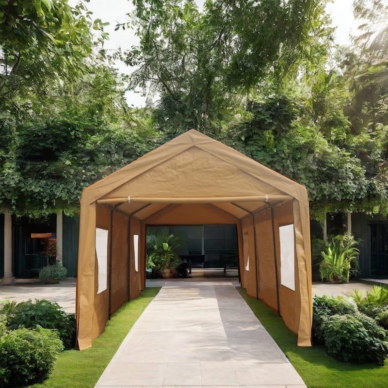 20 ft. W Heavy Duty Roof Portable Carport