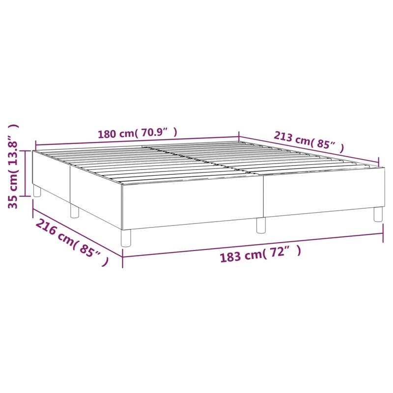 vidaXL Bed Frame Box Spring Platform Bed Mattress Foundation Faux Leather