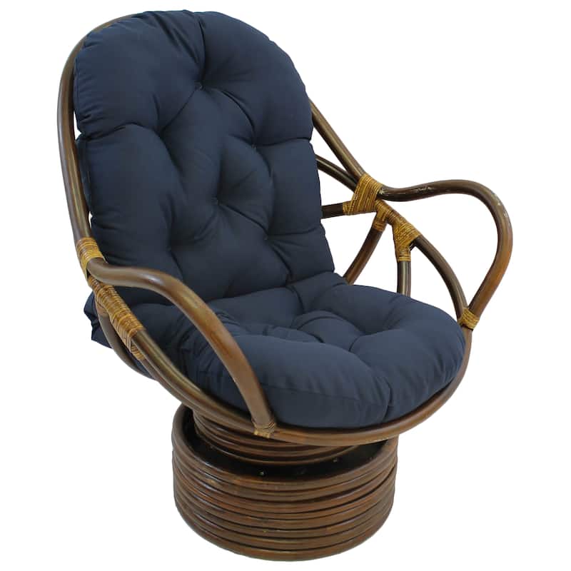48-inch by 24-inch Twill Indoor Seat/Back Rocker Cushion (Cushion Only) - 48 x 24 - Navy