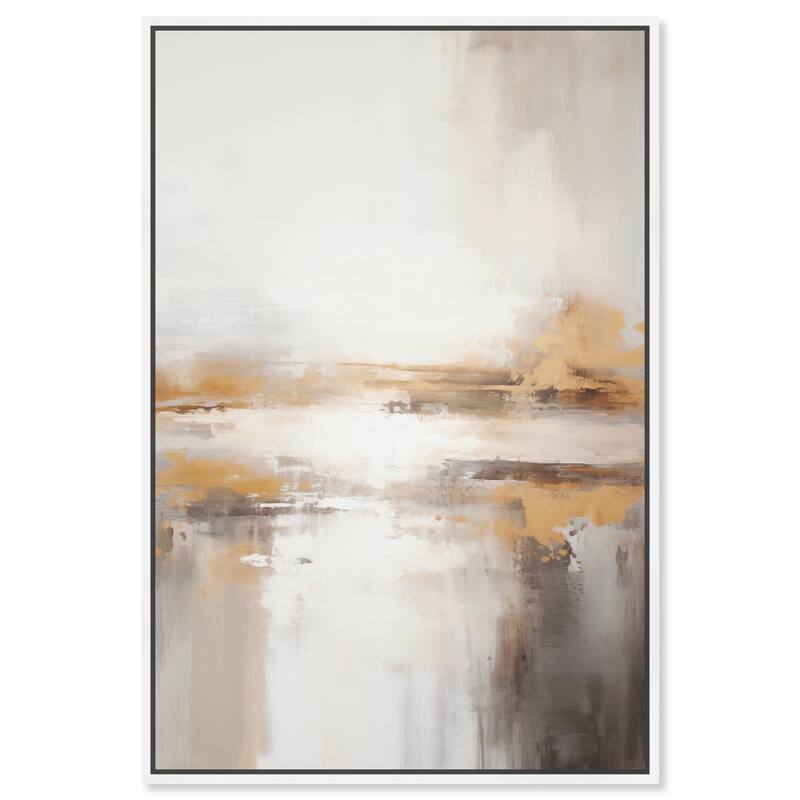 Glistening Stillness I Canvas by Art Remedy - White - 20" x 30"