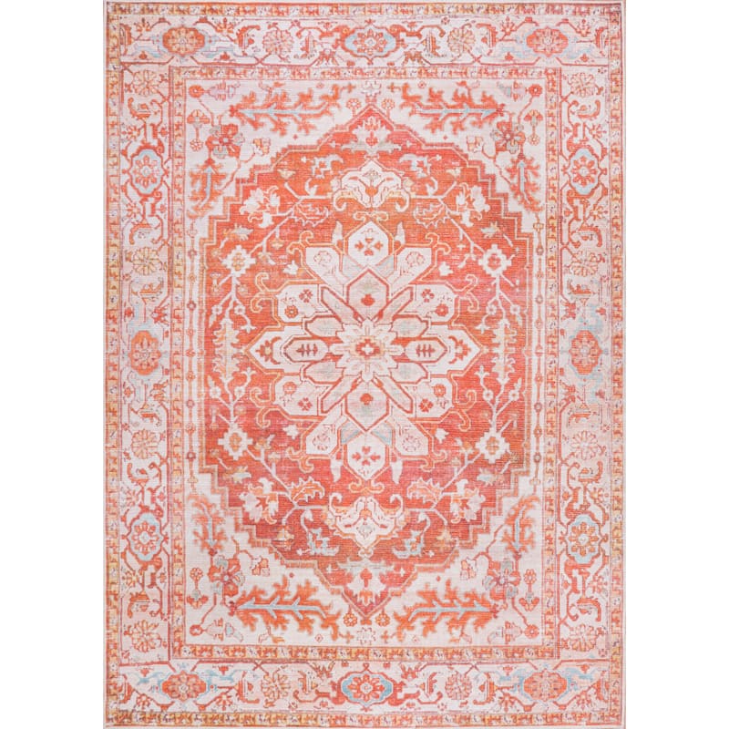 JONATHAN Y Maris Ornate Medallion Machine Washable Area Rug