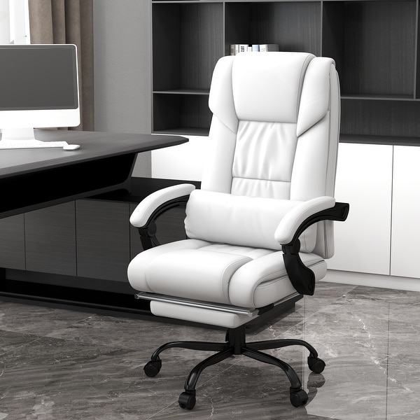 Vinsetto Office Desk Chair Recliner Height Adjustable Movable Lumbar Support with 6 Point Vibrating Massage On Sale Bed Bath Beyond 32696811