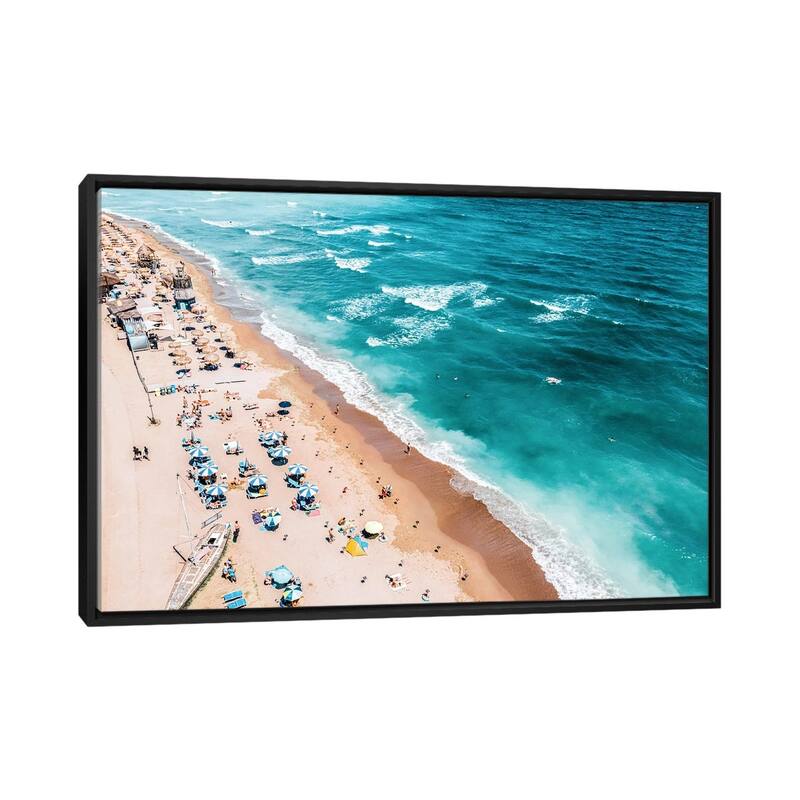 iCanvas "Ocean Waves V" by Radu Bercan Framed - Black - 26x40